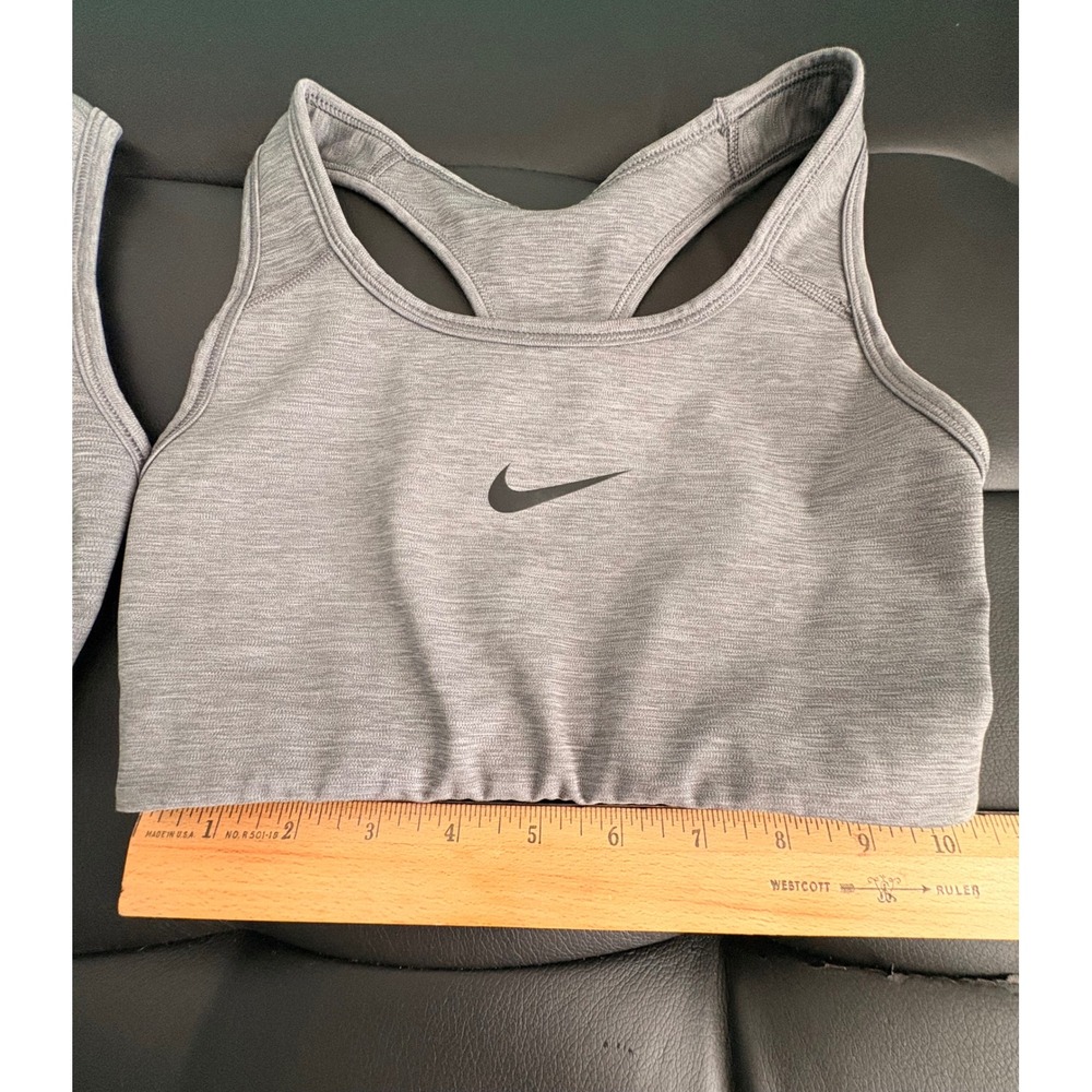 Nike Sports Bra Women Grey Racerback Dri-FIT size small - set of 2 - Picture 9 of 9